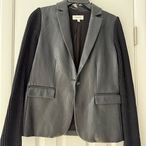 Splendid Black faux leather Women's Blazer
